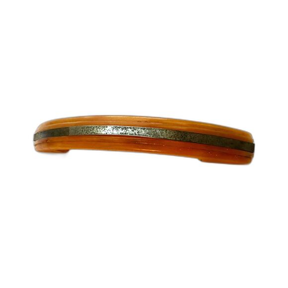 Art Deco Single Pull Bakelite and Metal - 3 1/8" Center to Center - Picture 1 of 5
